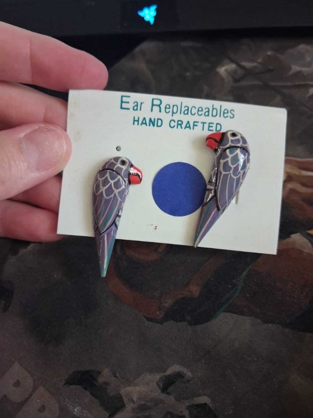 Parrot stud earrings